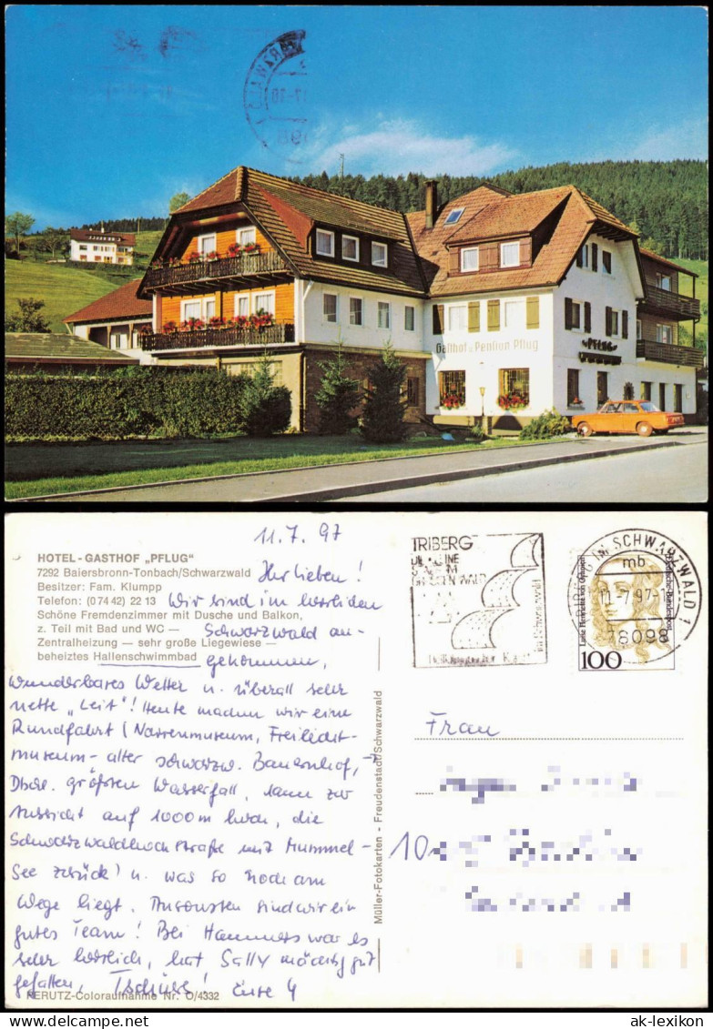 Baiersbronn HOTEL-GASTHOF PFLUG Im Ortsteil Tonbach Schwarzwald 1997 - Baiersbronn