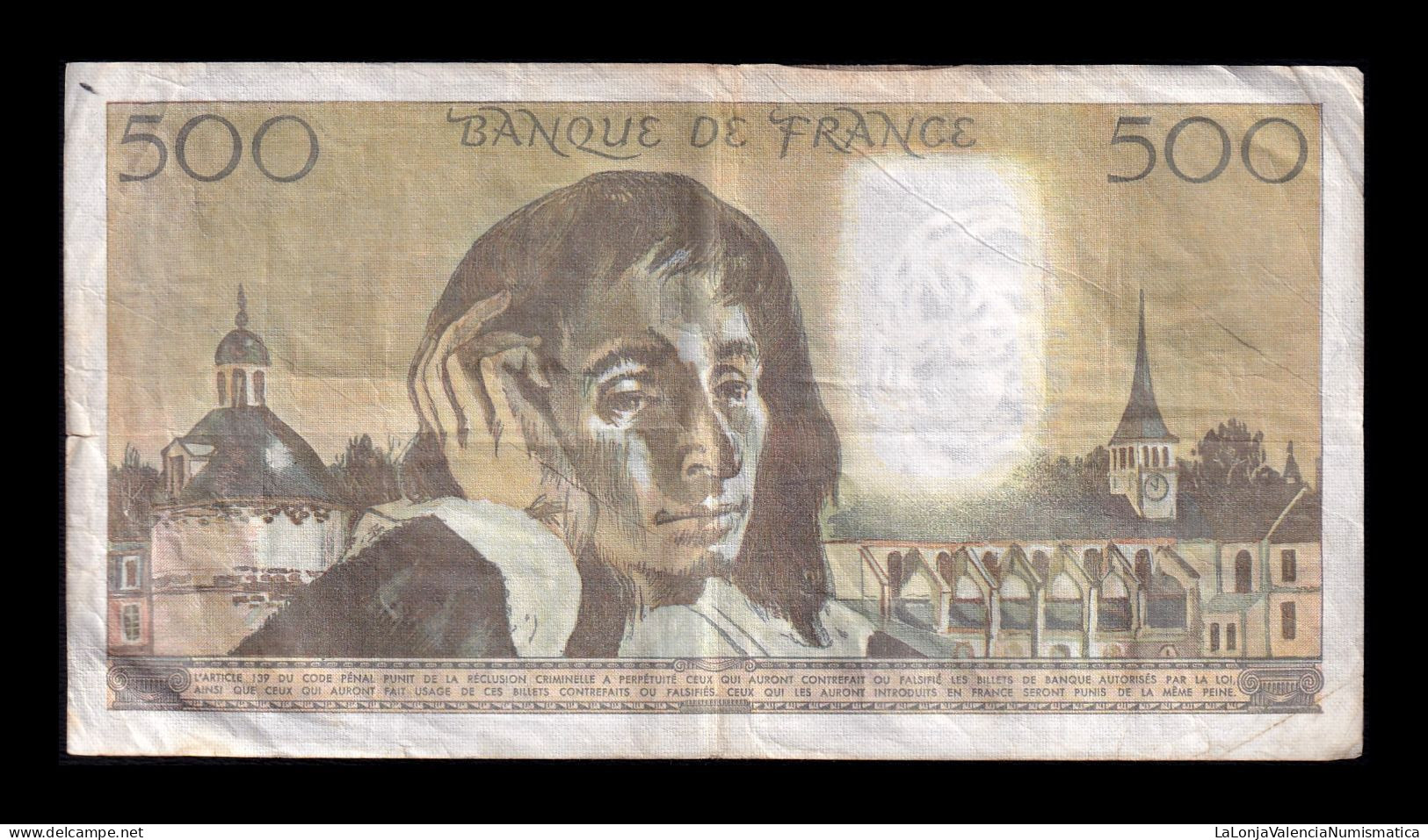 Francia France 500 Francs Pascal 1986 Pick 156e Bc F - 500 F 1968-1993 ''Pascal''