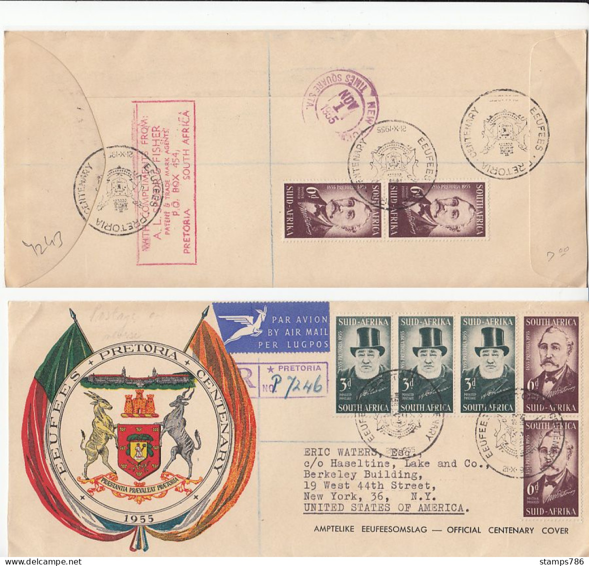 South Africa Cover Stamps (A-2200(special-4)) War Censorship - Briefe U. Dokumente