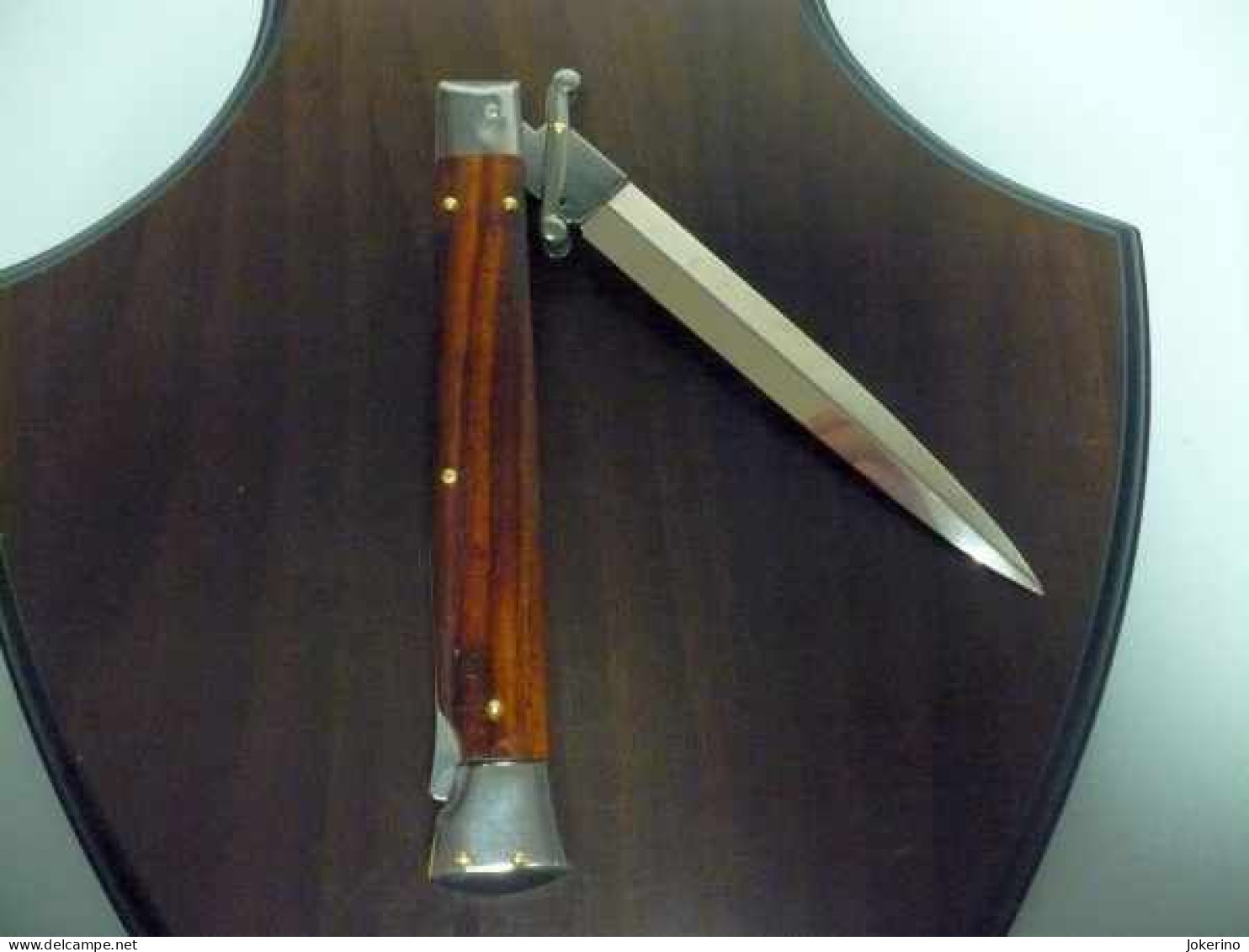SWINGUARD-Frank Beltrame -italian stiletto- 28cm - impugnatura di legno di cocobolo, lama dagger- modello FB 550/83D - 1