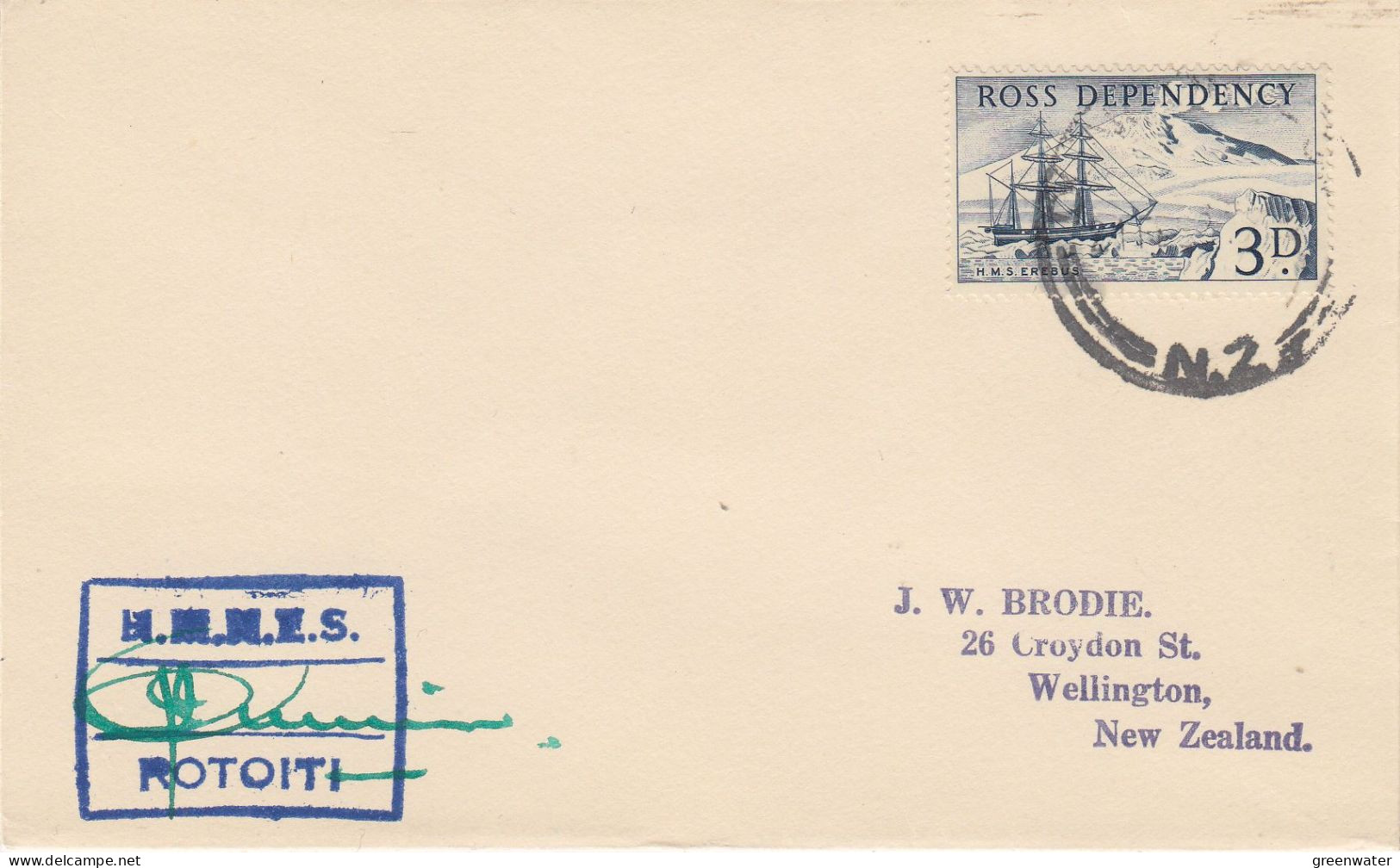 Ross Dependency HMNZS Rotoiti Signature  Ca Donedin 24 FEB 1962 (SR179) - Navi Polari E Rompighiaccio