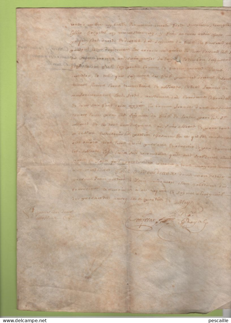 PARCHEMIN A DECHIFFRER DATE DE 1686 / MAISON NOBLE DE BEAUVAL / GENERALITE DE BORDEAUX - Manuscrits