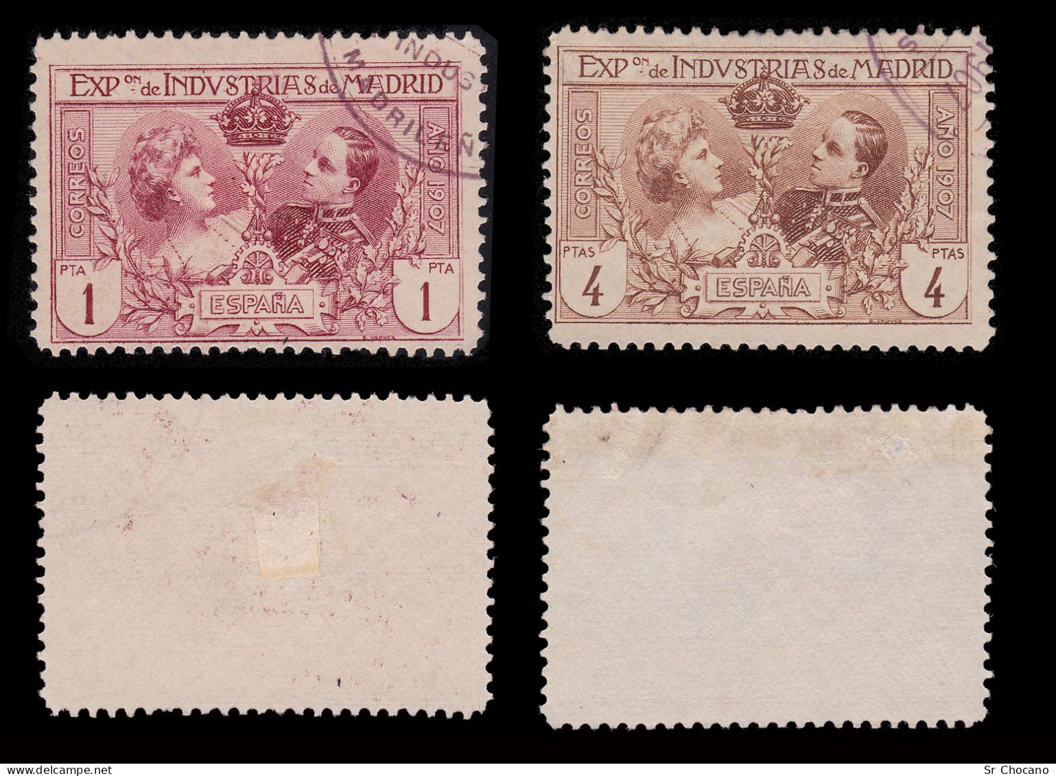 España.Expo Industrias Madrid.1907.Matasello.Edifil SR.1- SR.6 - Used Stamps