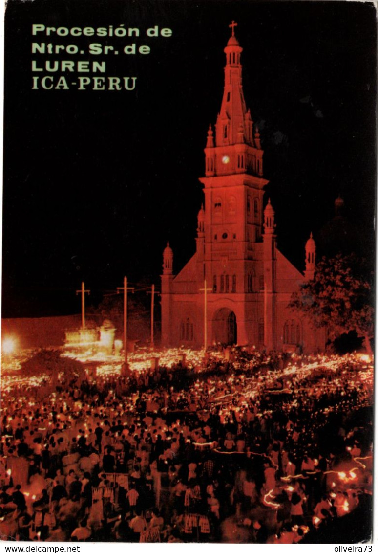 PERÚ - ICA - Moderna Vista Nocturna Del Santuario Del Señor De Luren - Perù