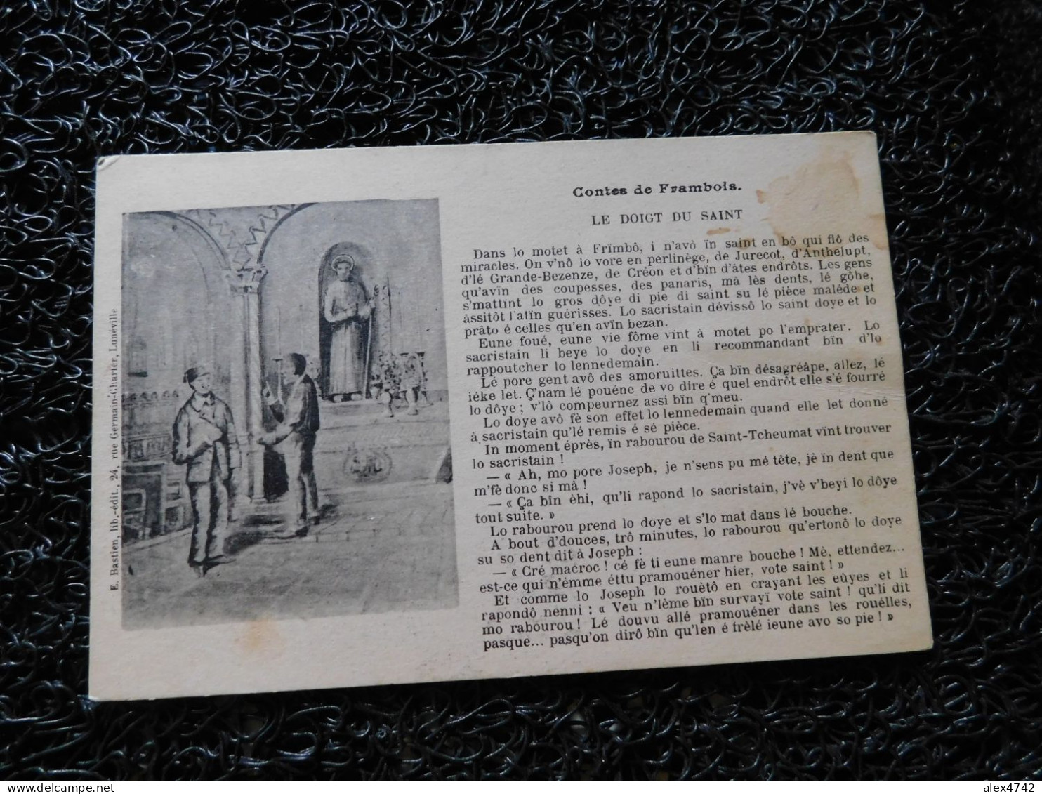 Contes De Fraimbois "Le Doigt Du Saint"   (A16-3) - Märchen, Sagen & Legenden