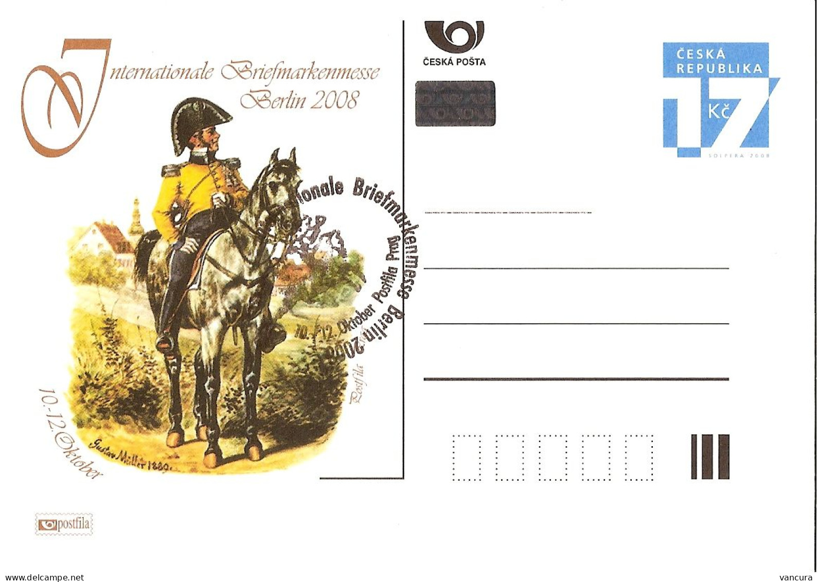 CDV A 160 Czech Republic Berlin Stamp Exhibition 2008 Horse - Ansichtskarten