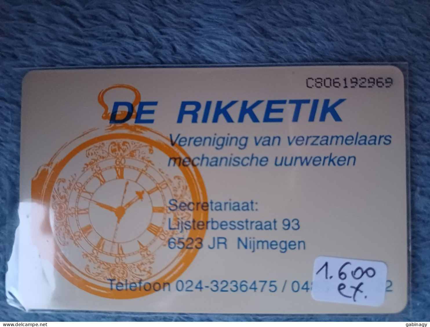 NETHERLANDS - CRD401 - De Rikketik, 10 Jaar Bij De Tijd - CLOCK - 1.600EX. - Private