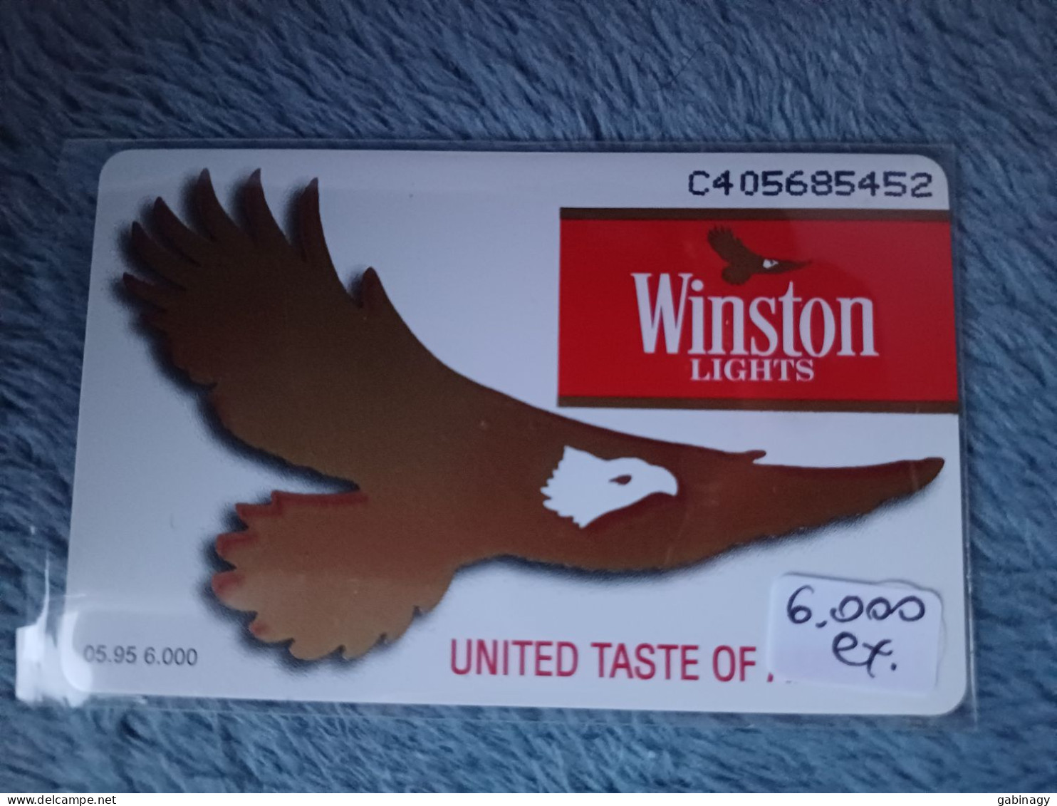 NETHERLANDS - CXD167 - Winston Lights (Esi Chip) - CIGARETTE - BIRD - EAGLE - 6.000EX. - Privées