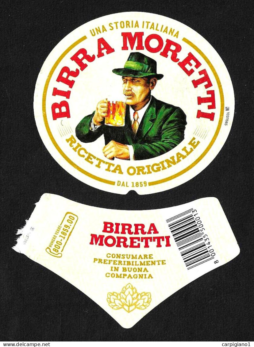 ITALIA ITALY - 2021 Etichetta Birra Beer Bière MORETTI Ricetta Originale Una Storia Italiana - Cerveza