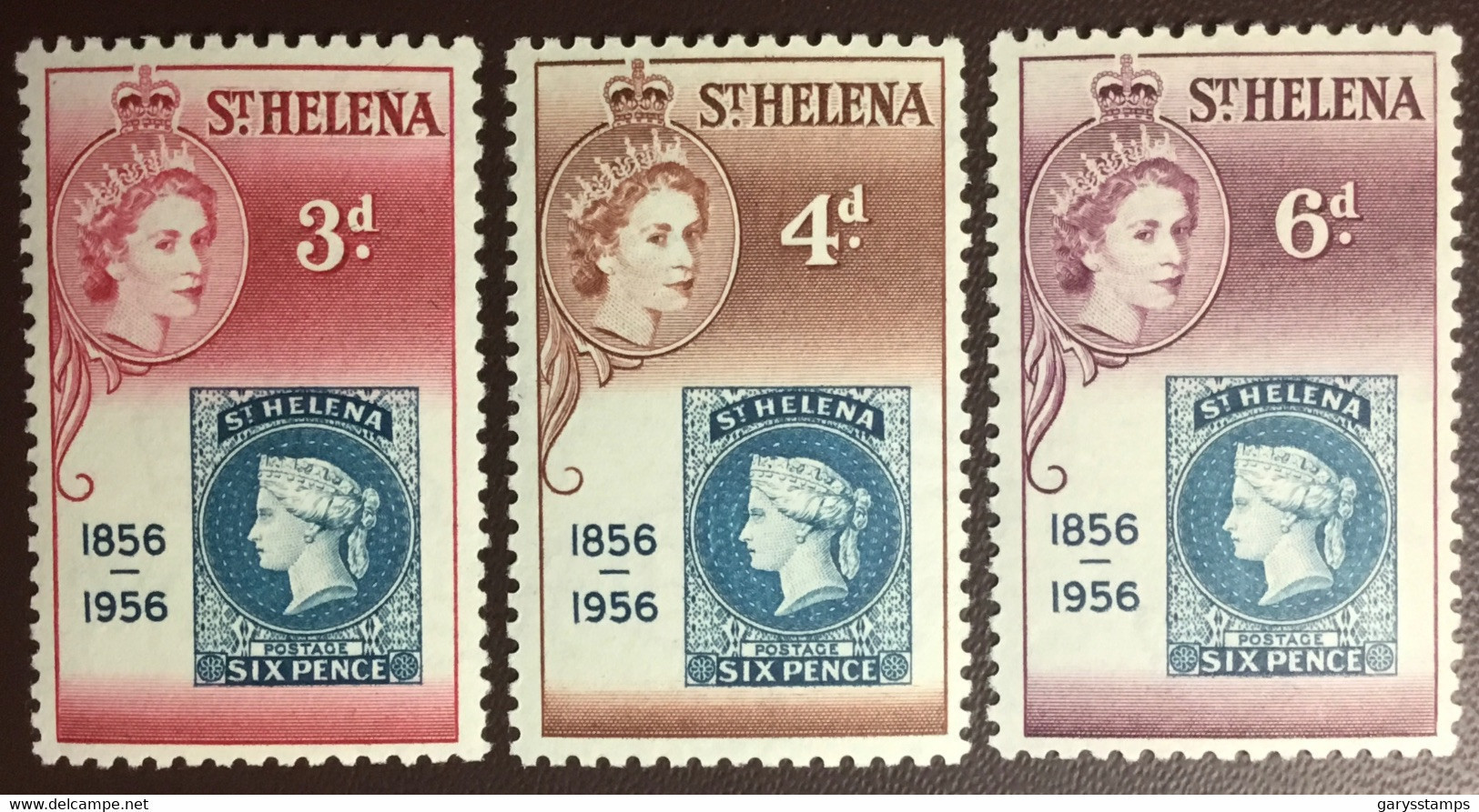 St Helena 1956 Stamp Centenary MNH - Isla Sta Helena