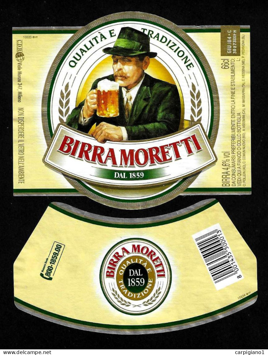 ITALIA ITALY - 2004 Etichetta Birra Beer Bière MORETTI Qualità E Tradizione - Cerveza