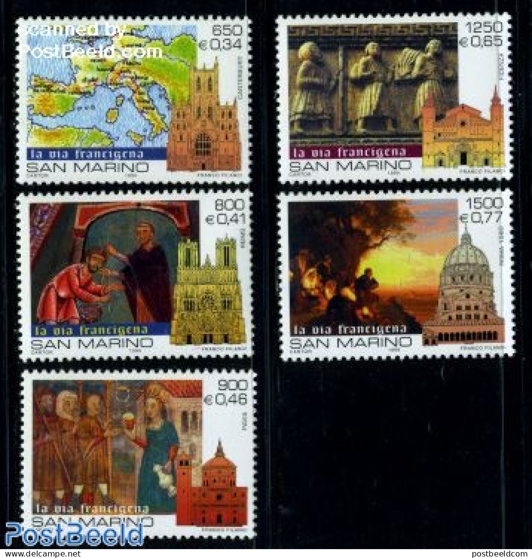 San Marino 1999 Holy Year 2000 5v, Mint NH, Religion - Various - Churches, Temples, Mosques, Synagogues - Religion - M.. - Neufs