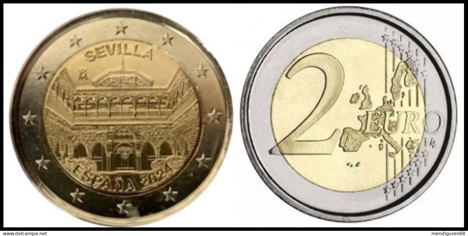 ESPAGNE SPAIN SPANIEN ESPAÑA 2024 REAL ALCÁZAR DE SEVILLA COIN MONEDA 2 EUROS UNC - Other & Unclassified