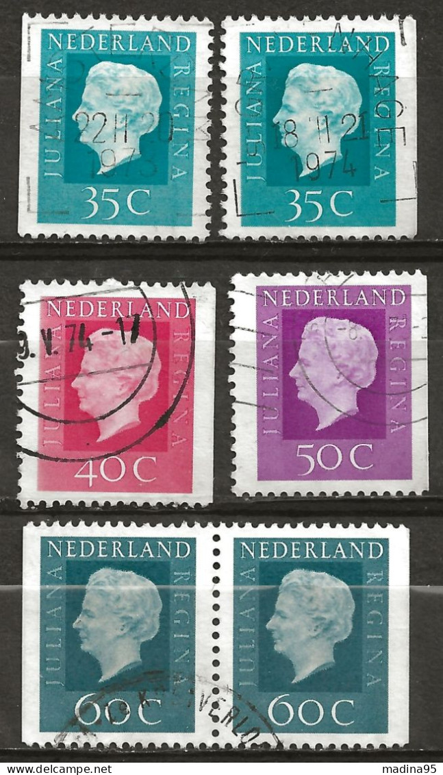 PAYS-BAS: Obl., YT N° 945a(A), 945a(B), 946a(A), 948a(A) Et 949a(AetB) Se Tenant, TB - Used Stamps