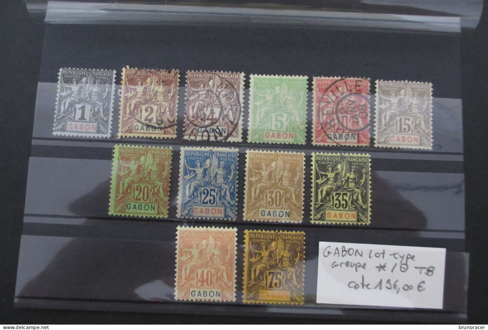 COLONIE GABON LOT TYPE GROUPE NEUF*/Oblit. TB COTE 196 EUROS VOIR SCANS - Sonstige & Ohne Zuordnung