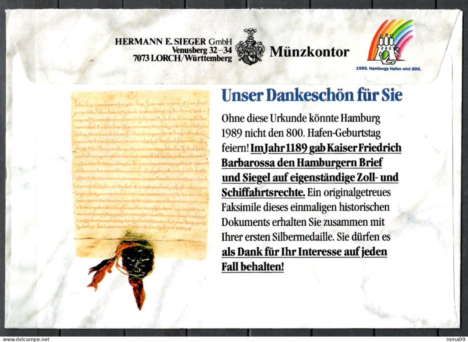 ATM MiNr. 1 (0,45 DM), Auf Massendrucksache Von Lorch; C-177 - Timbres De Distributeurs [ATM]