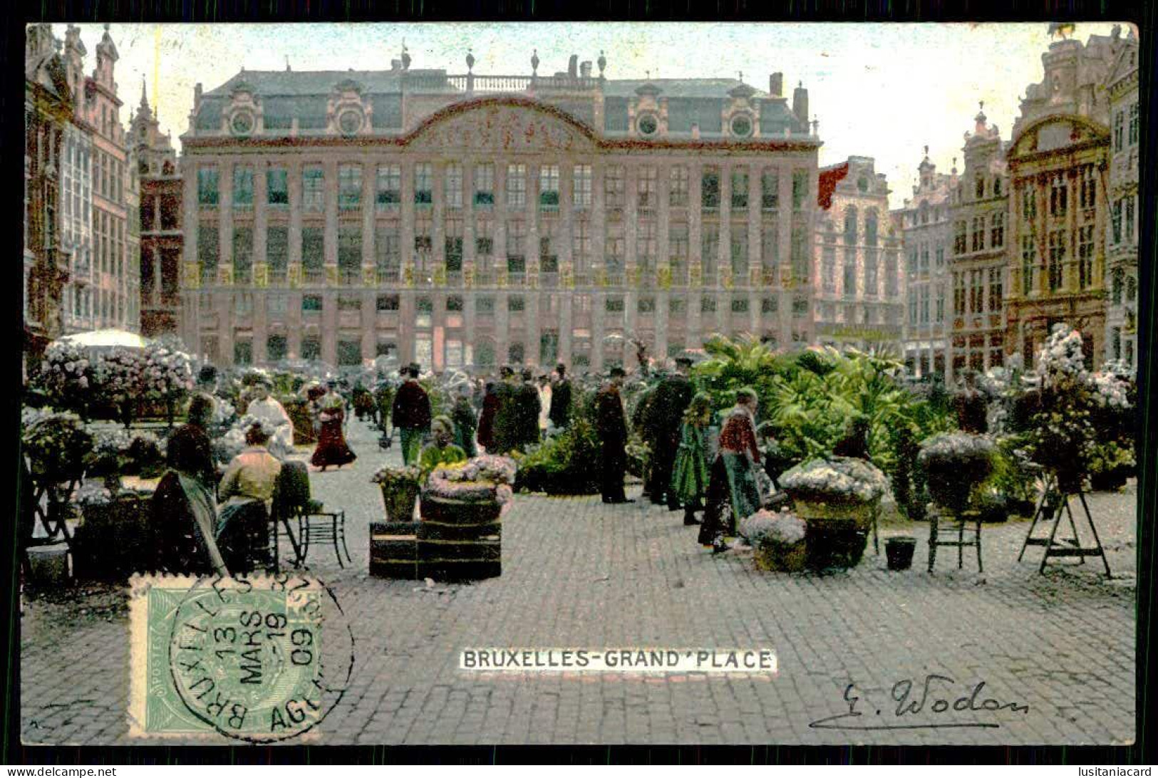 BELGIUM - BRUXELLES - Grand 'Place( E. Wodon) ( Ed. EDN - VO-DW ) Carte Postale - Mercati