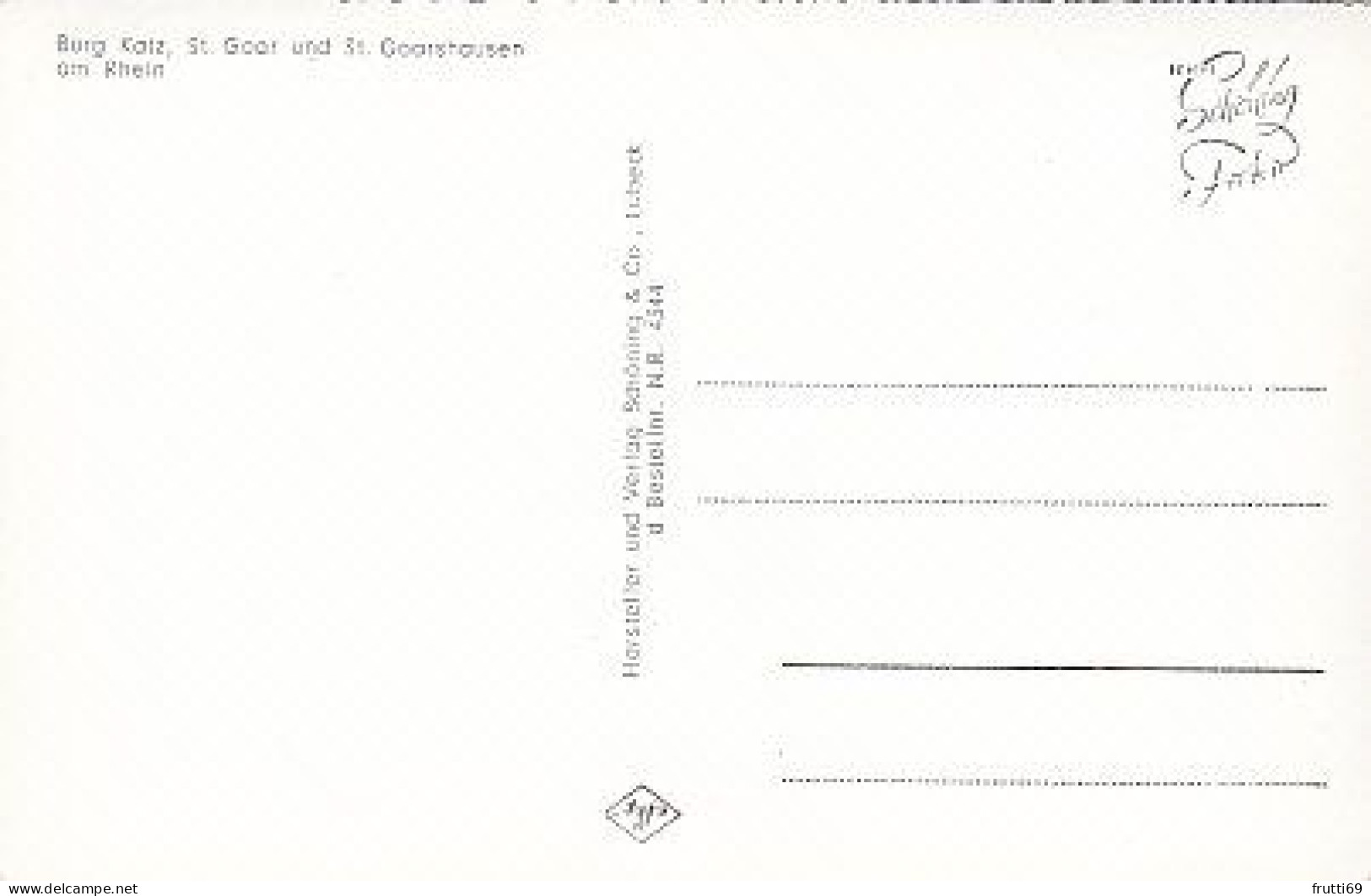 AK 209296 GERMANY - Burg Katz - St. Goar Und St. Goarshausen Am Rhein - St. Goar