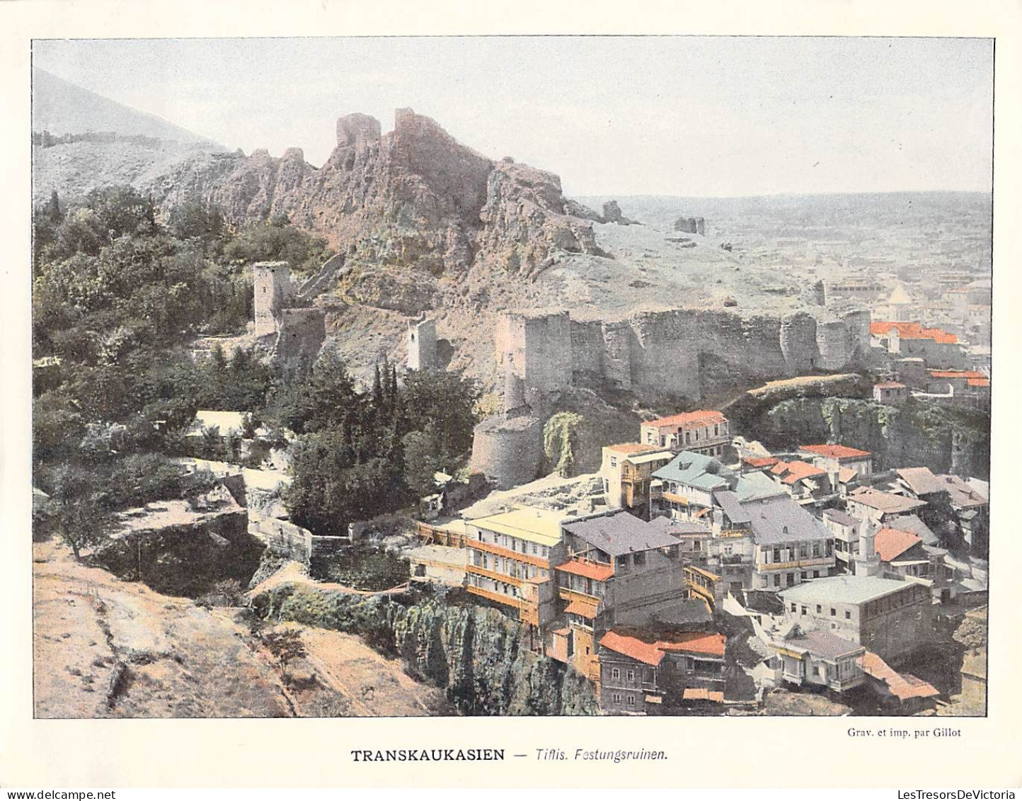 Transkaukasien - Transcaucasie - Photogravure  Par Gillot - Dim:17/24 Cm - Tiflis Festungsruinen - Autres & Non Classés