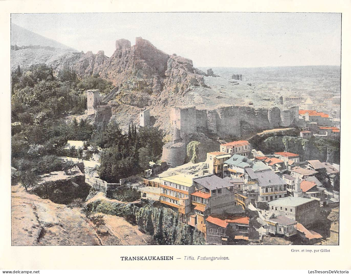 Transkaukasien - Transcaucasie - Photogravure  Par Gillot - Dim:17/24 Cm - Tiflis Festungsruinen - Andere & Zonder Classificatie