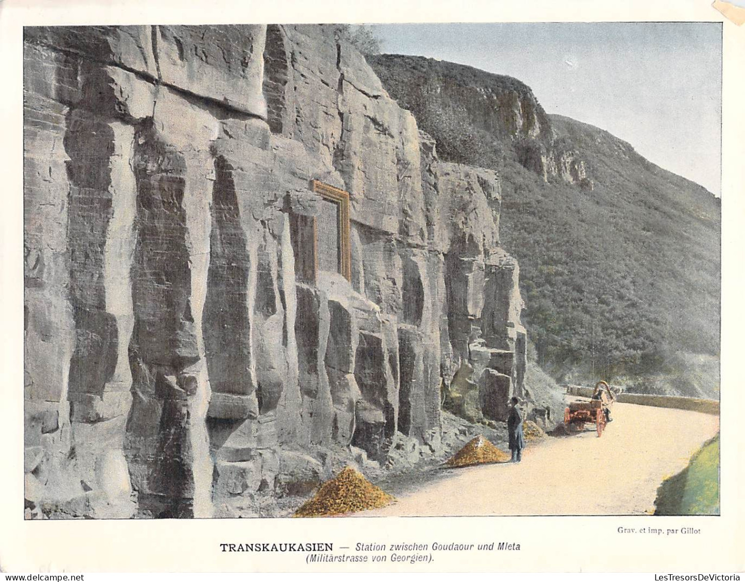 Transkaukasien - Transcaucasie - Photogravure  Par Gillot - Dim:17/24 Cm - Staion Zwischen Goudaour Und Mleta - Otros & Sin Clasificación