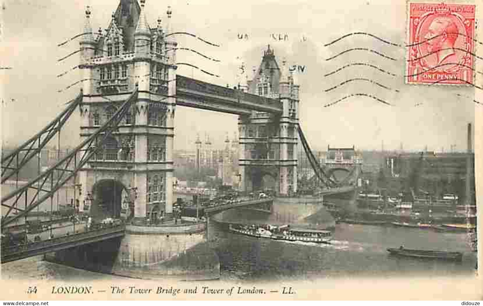 Royaume Uni - Angleterre - Londres - The Tower Bridge And Tower Of London - Animée - CPA - Voir Scans Recto-Verso - Tower Of London