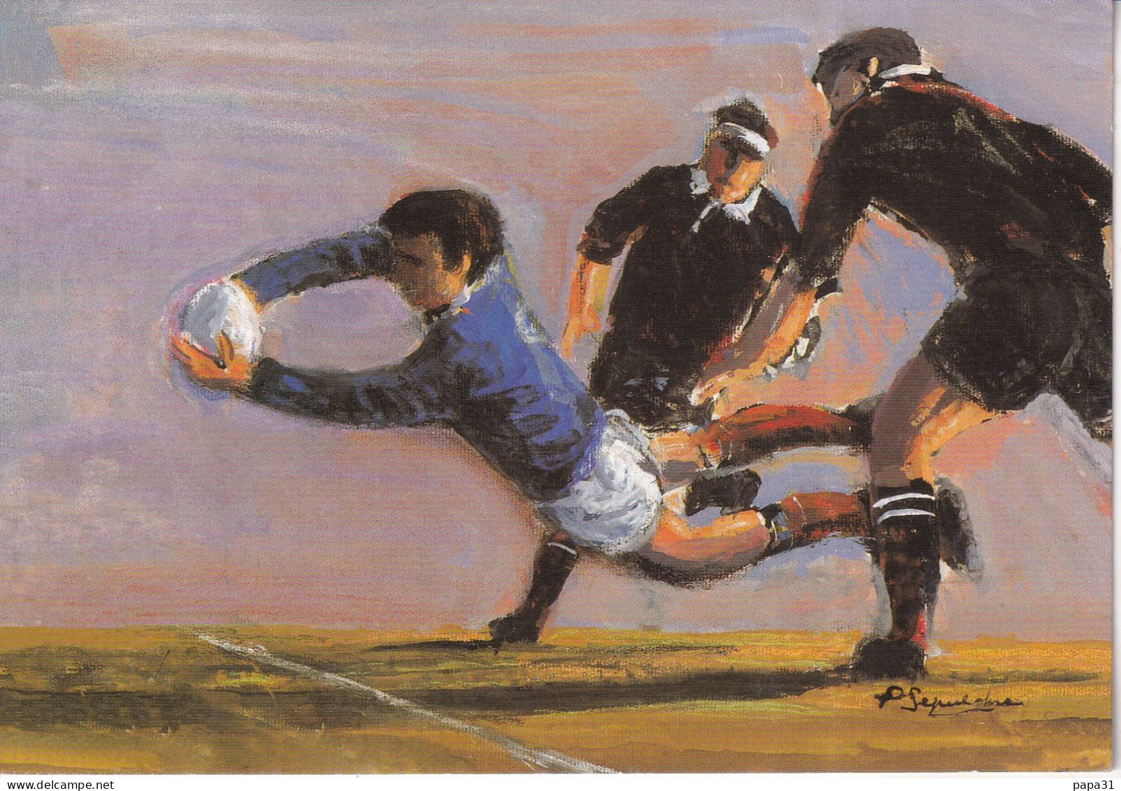 Rugby - Phase De Jeu Illustration De Patrice SEPULCHRE - Rugby