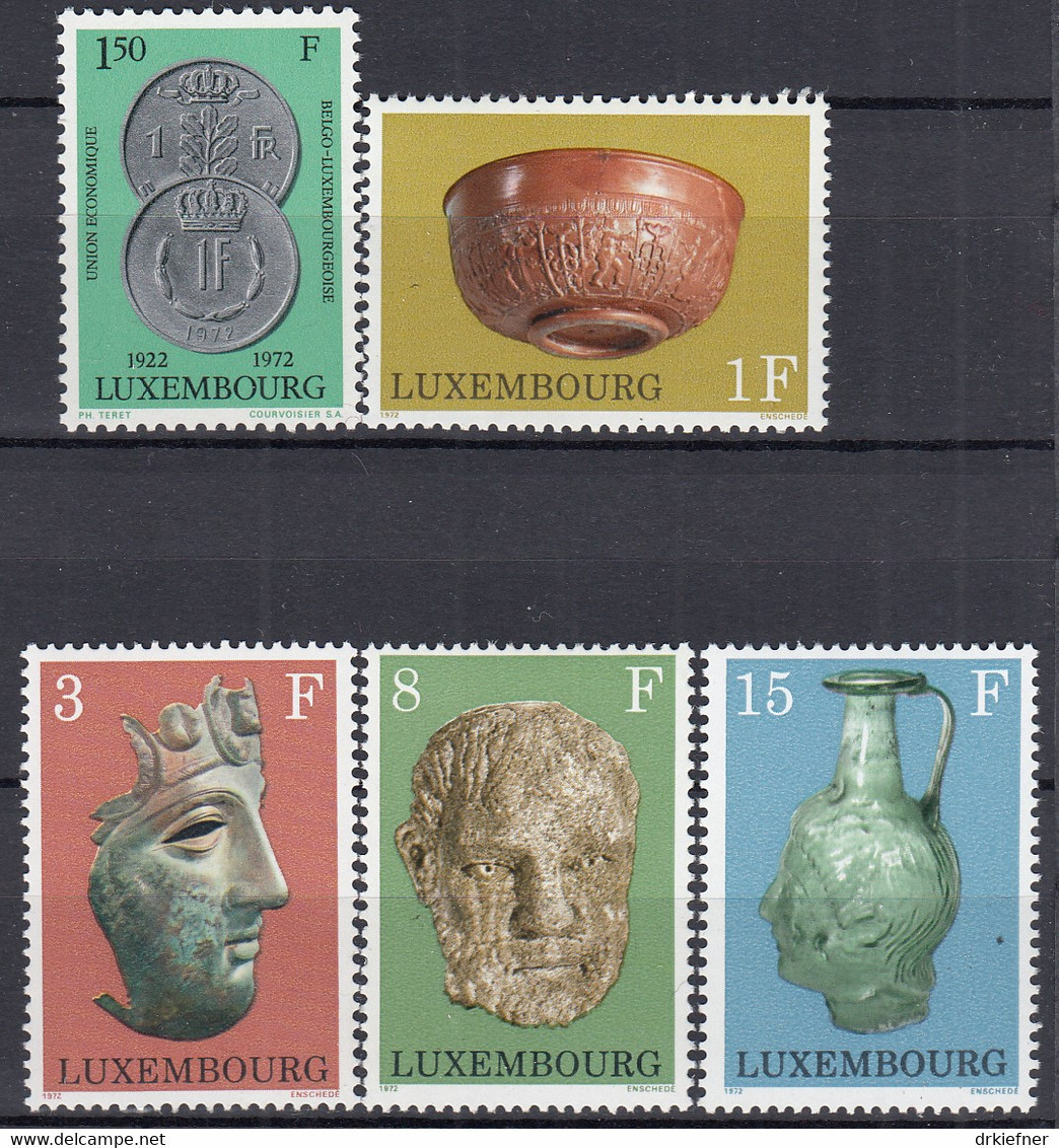 LUXEMBURG  841-845, Postfrisch **, Archäologische Funde, 1972 - Neufs