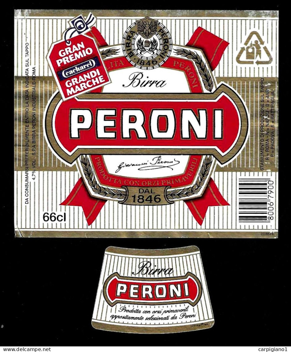 ITALIA ITALY - 1996 Etichetta Birra Beer Bière PERONI Concorso Grandi Marche Corredo CACHAREL - Cerveza