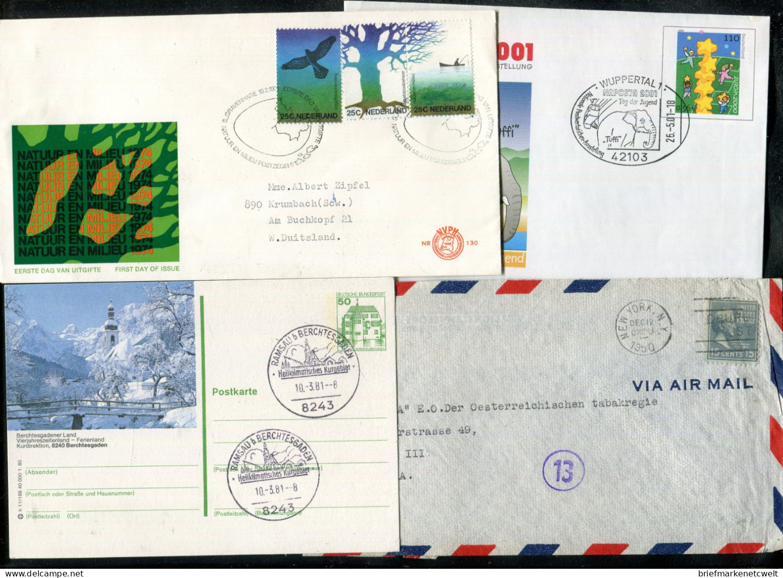 "WELTWEIT" Belegeposten Mit Rd. 90 Int. Belegen, Vgl. Fotos (B0095) - Vrac (max 999 Timbres)