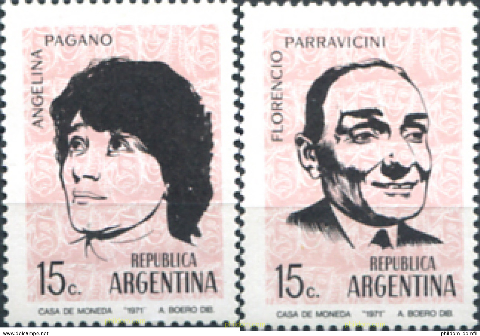 727273 MNH ARGENTINA 1971 COMEDIANTES ARGENTINOS - Ungebraucht