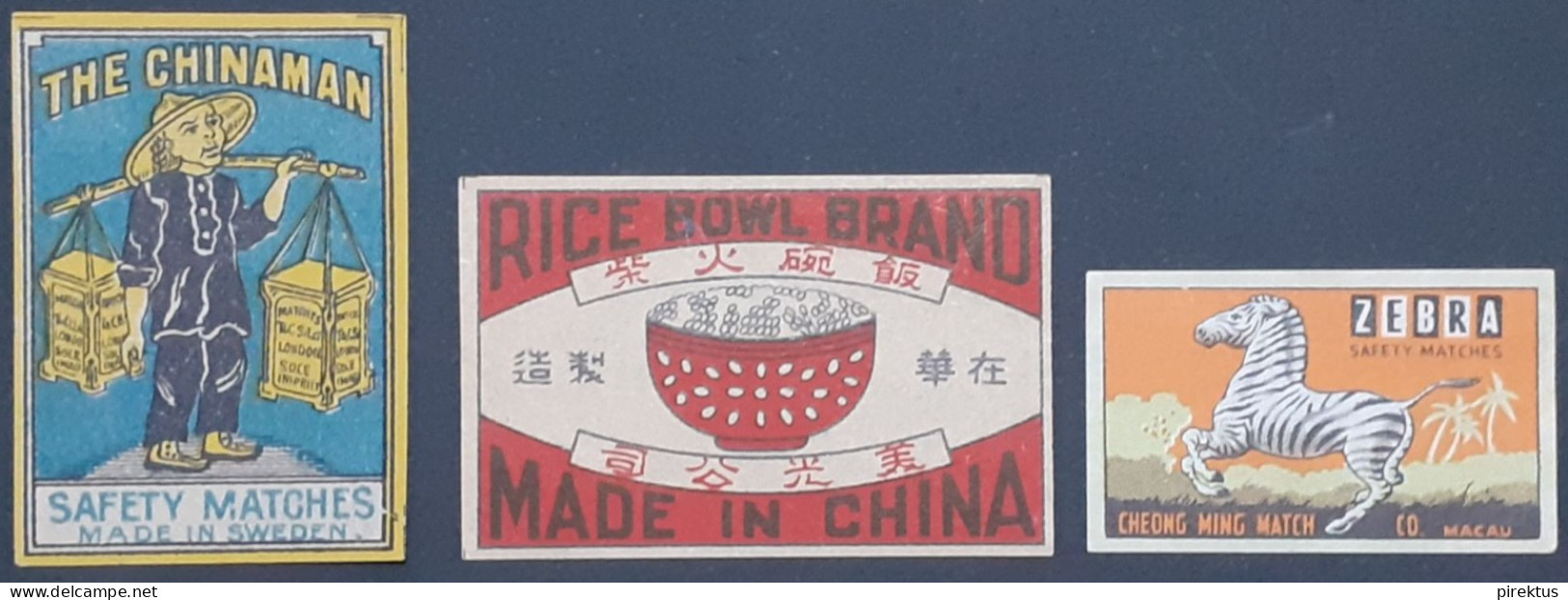 China Document Safety Matches Label 3 Pieces - Briefe U. Dokumente