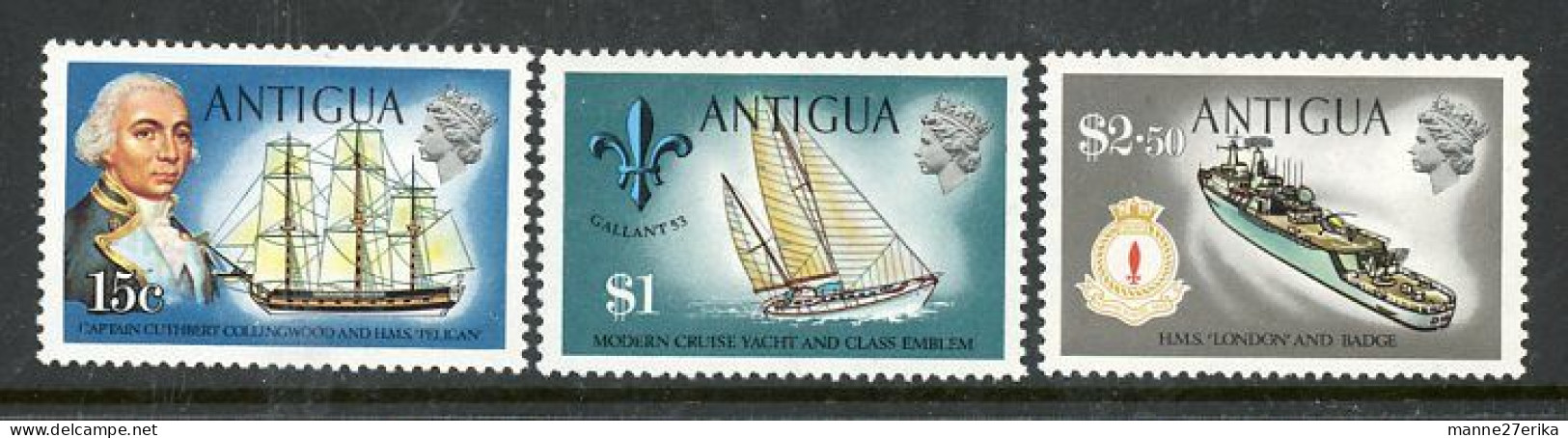 Antigua MH 1972-74 Ships - Antigua Et Barbuda (1981-...)