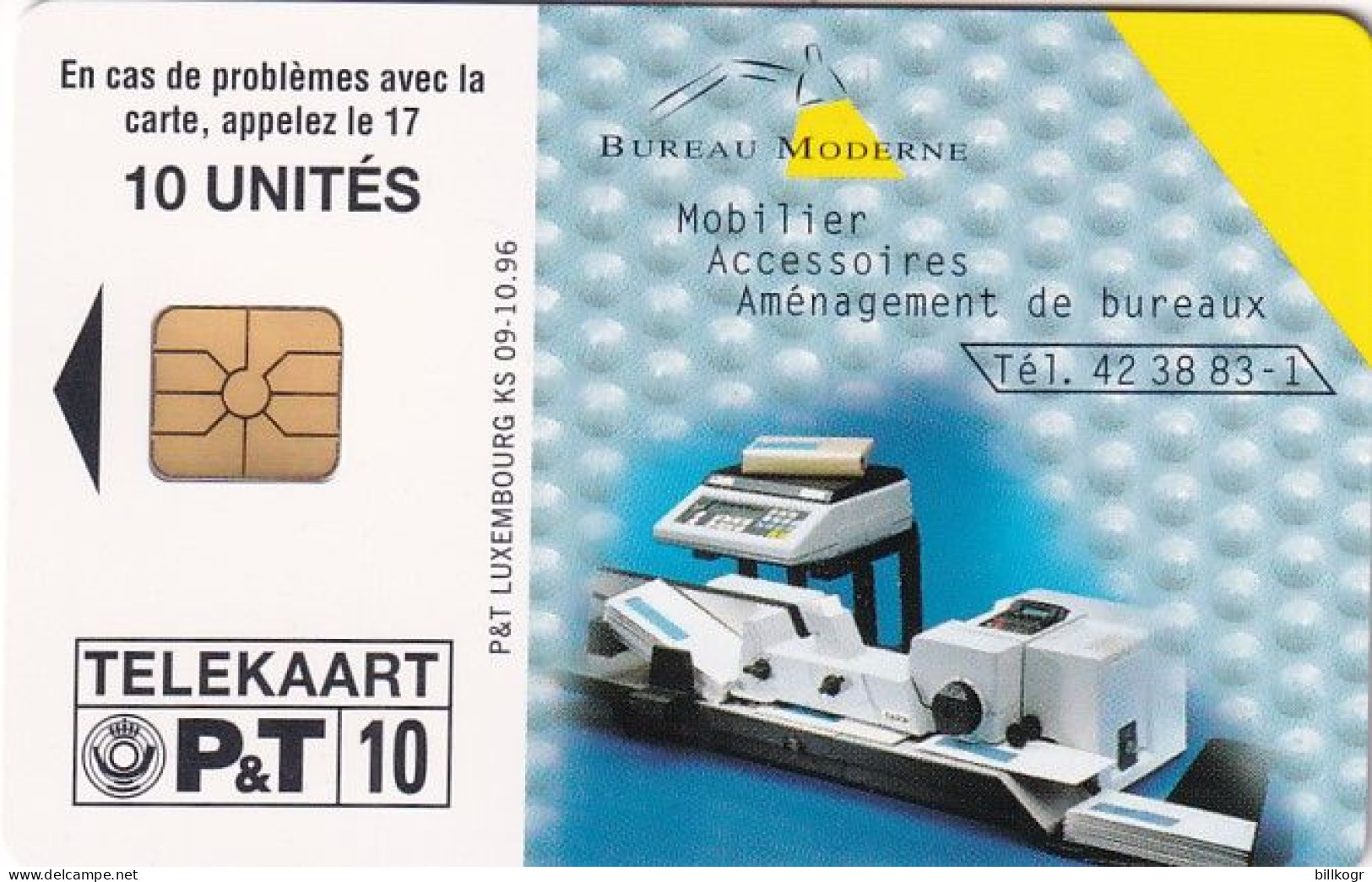 LUXEMBOURG - Bureau Moderne(KS 09), Tirage 7500, 10/96, Mint - Lussemburgo