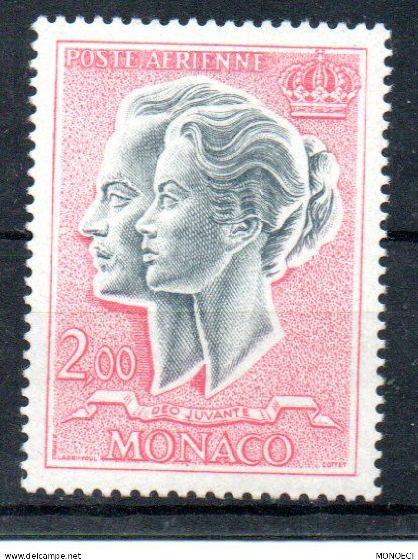 MONACO -- MONTE CARLO -- Poste Aérienne --  2 Timbres Couple Princier  -- 2 F. Et 3 Francs - Poste Aérienne