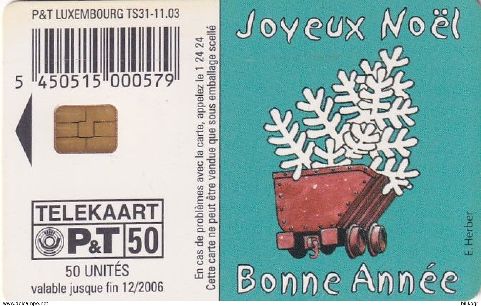 LUXEMBOURG - Joyeux Noël Bonne Année 2004(TS 31), 11/03, Used - Luxemburgo