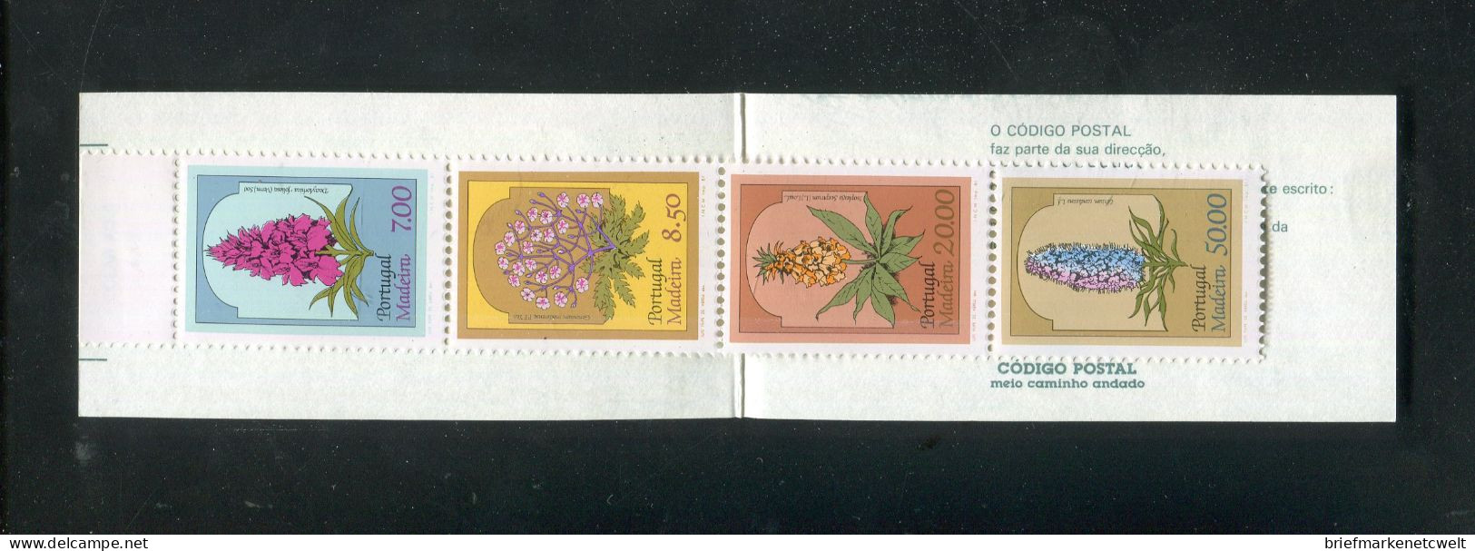 "PORTUGAL-MADEIRA" 1981, Markenheftchen Mi. MH 1 "Blumen" ** (B0100) - Madère