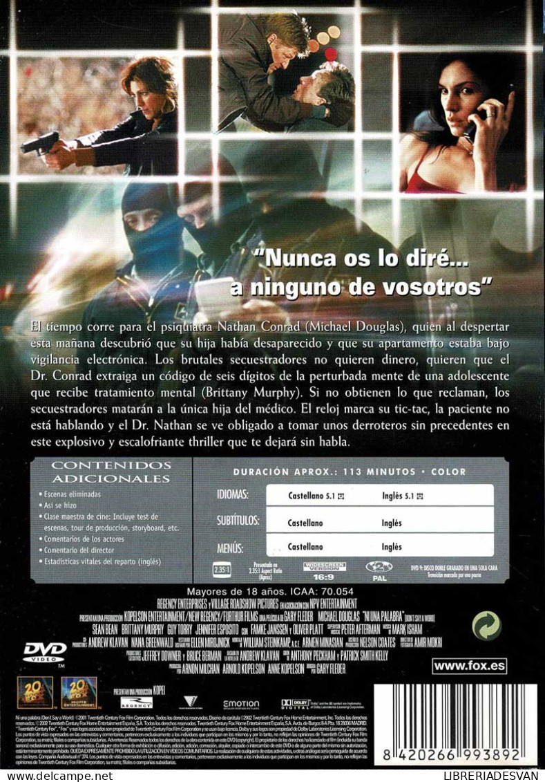 Ni Una Palabra. DVD - Autres & Non Classés