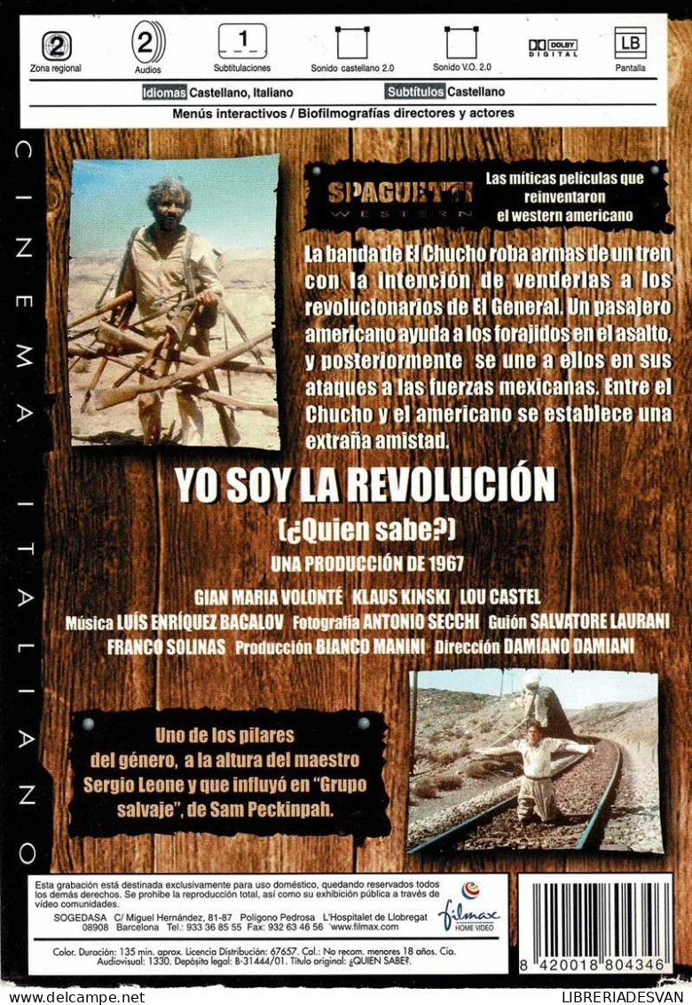 Yo Soy La Revolución (Quién Sabe). DVD - Autres & Non Classés