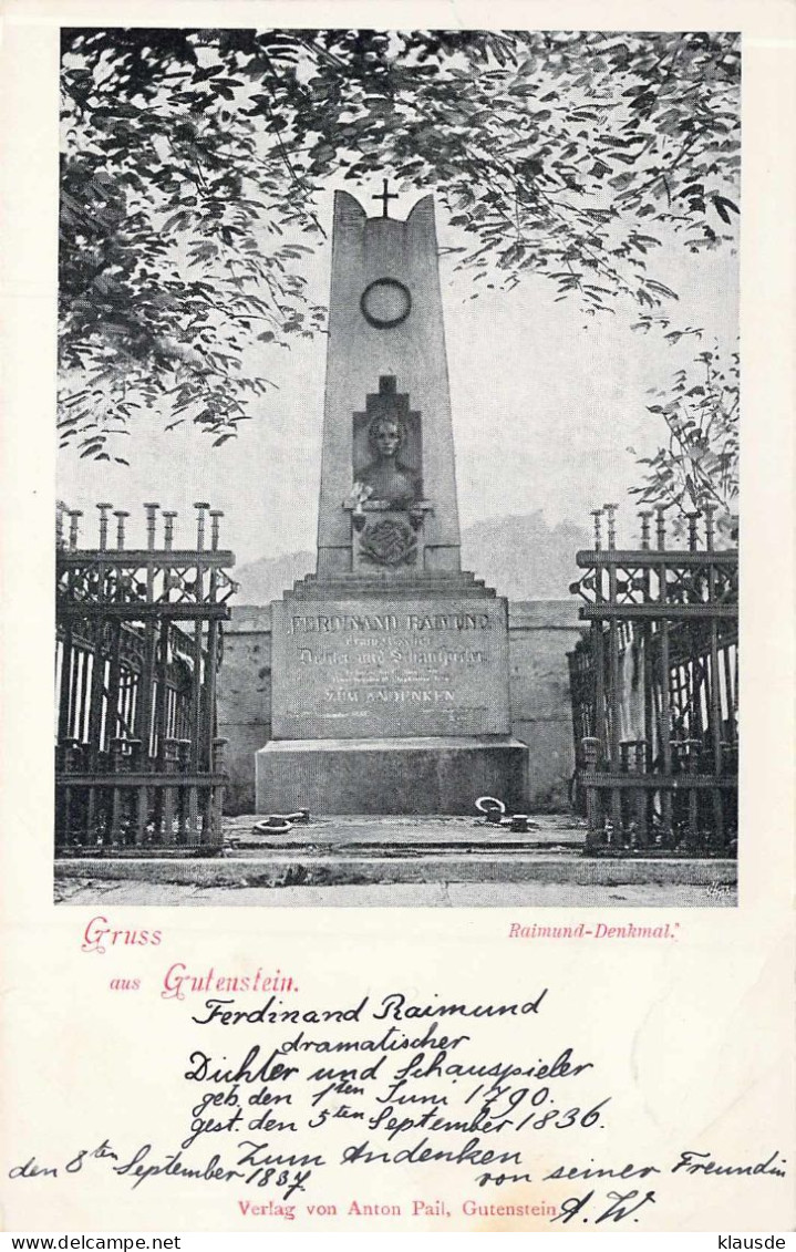 Gutenstein - Raimund Denkmal - Sigmaringen