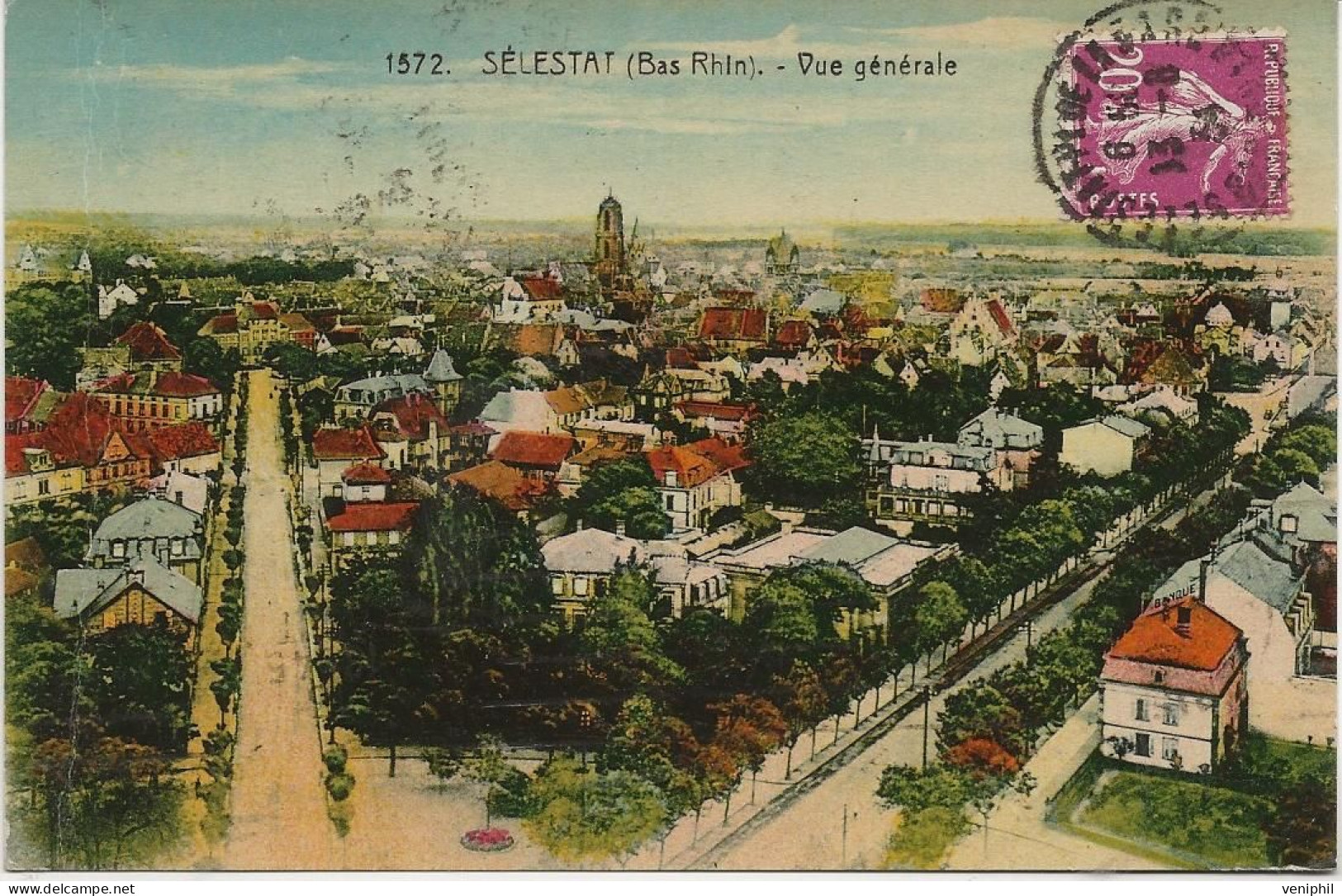 SELESTAT -BAS - RHIN  -VUE GENERALE - ANNEE 1934 - Selestat