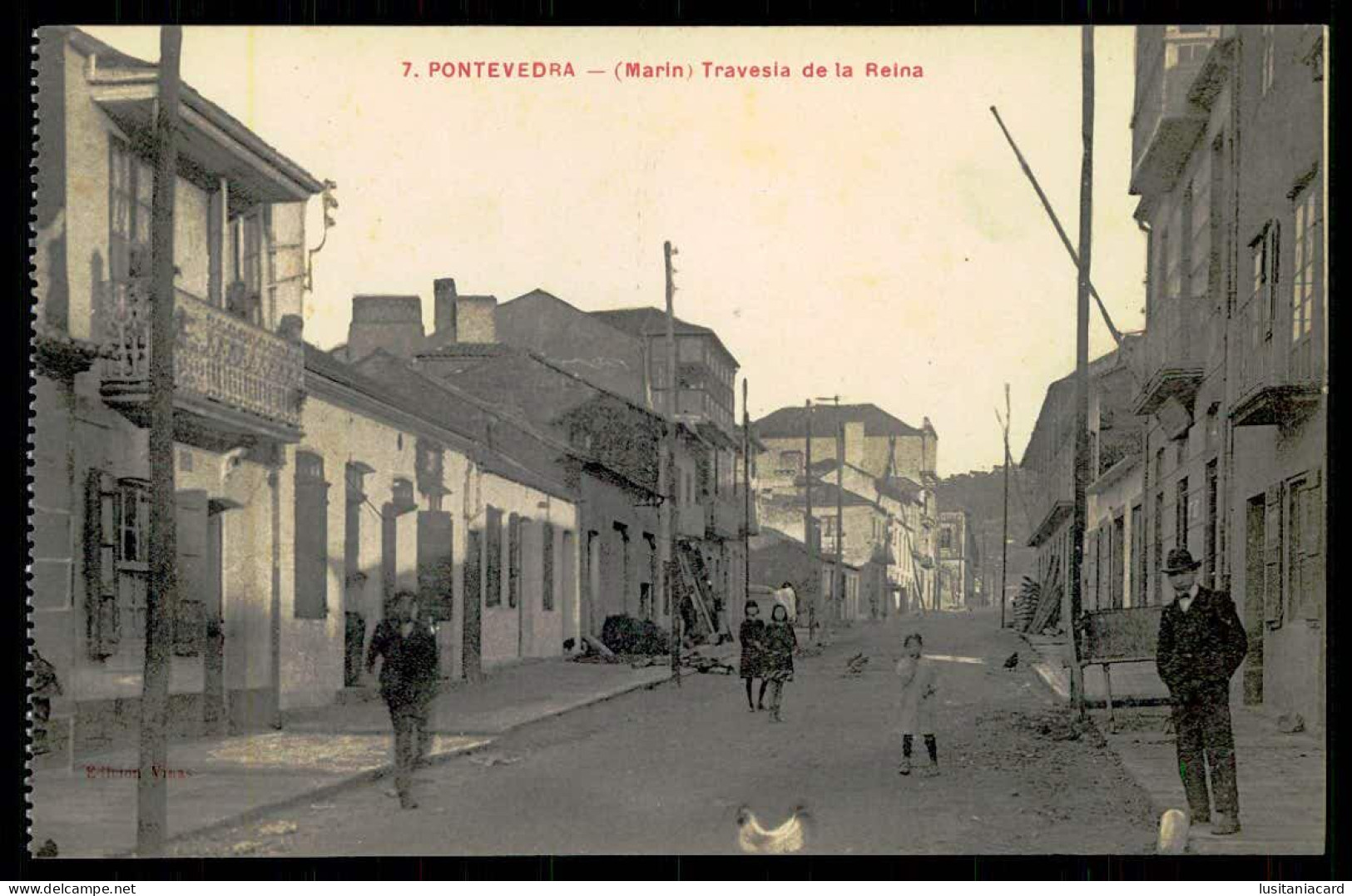PONTEVEDRA- (Marin) Travesia De La Reina. (Editión Vinas Nº7 ) Carte Postale - Pontevedra