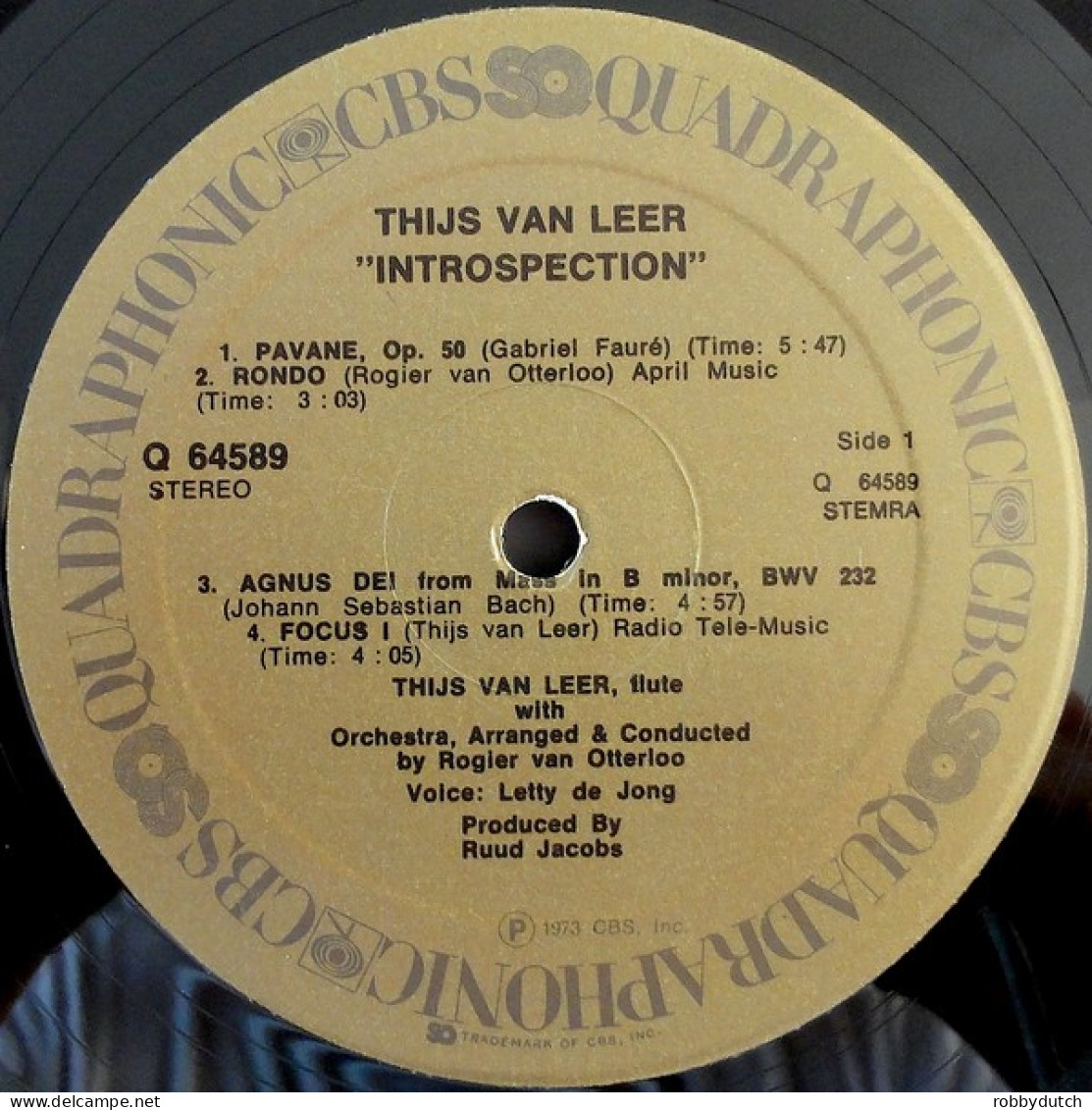 * LP *  THIJS VAN LEER - INTROSPECTION (Quadraphonic Holland 1972 EX) - Instrumental