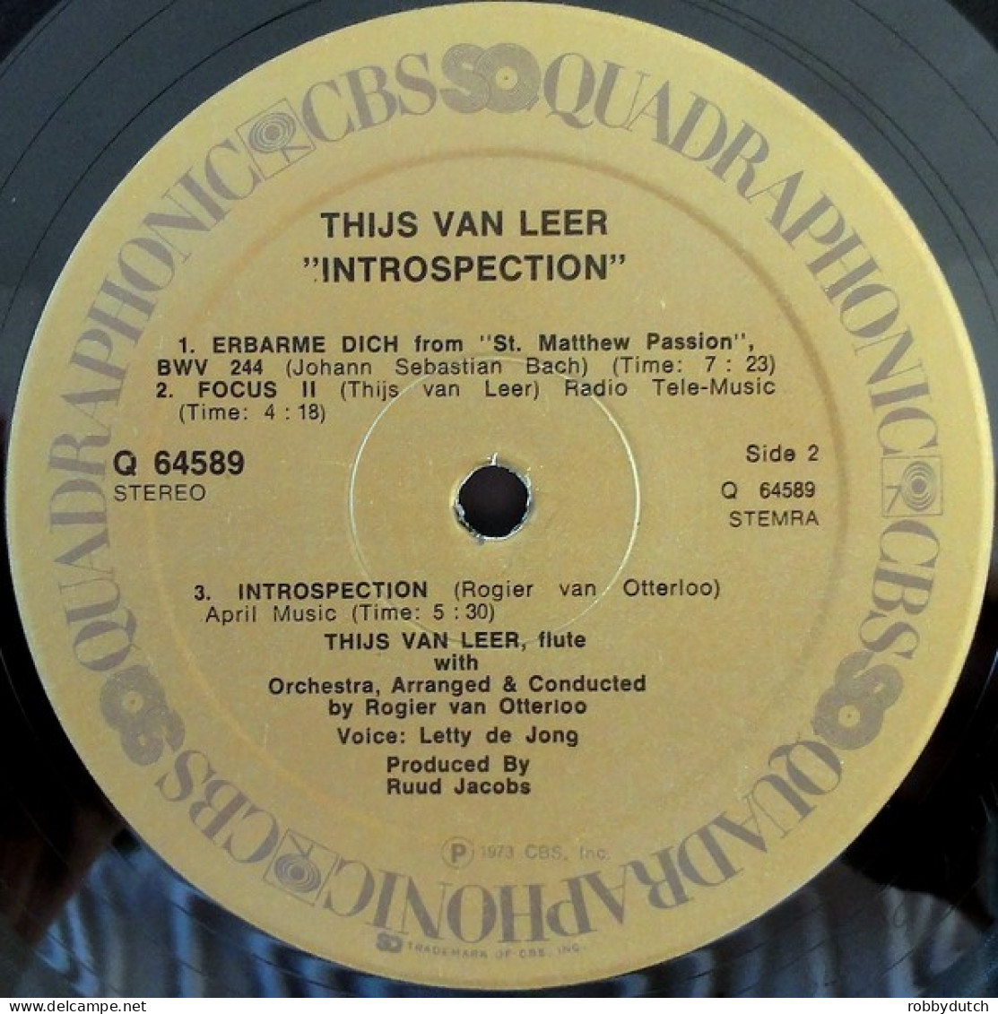 * LP *  THIJS VAN LEER - INTROSPECTION (Quadraphonic Holland 1972 EX) - Instrumentaal