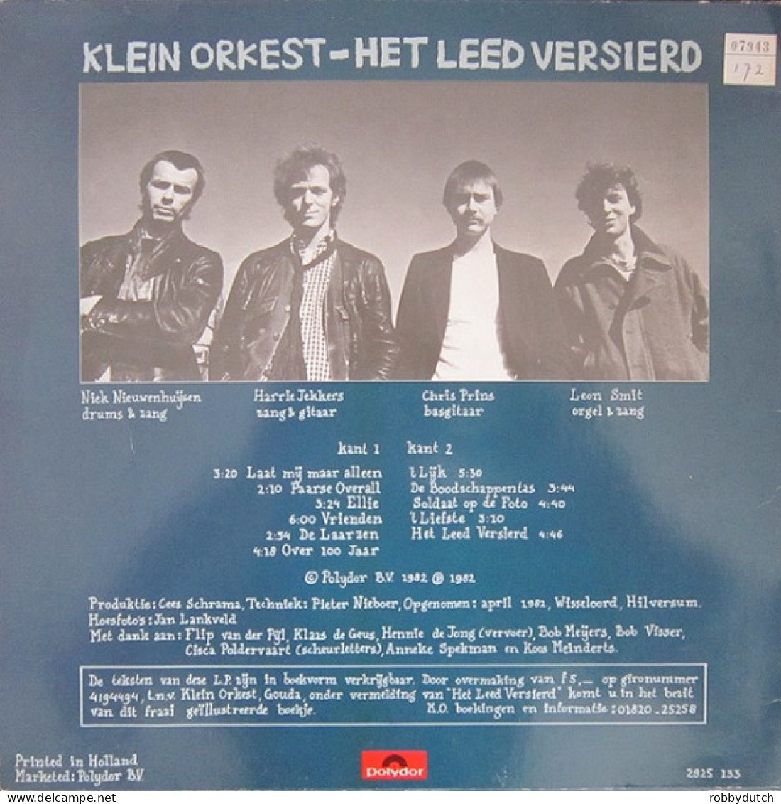 * LP *  KLEIN ORKEST - HET LEED VERSIERD (Holland 1982 EX-) - Autres - Musique Néerlandaise