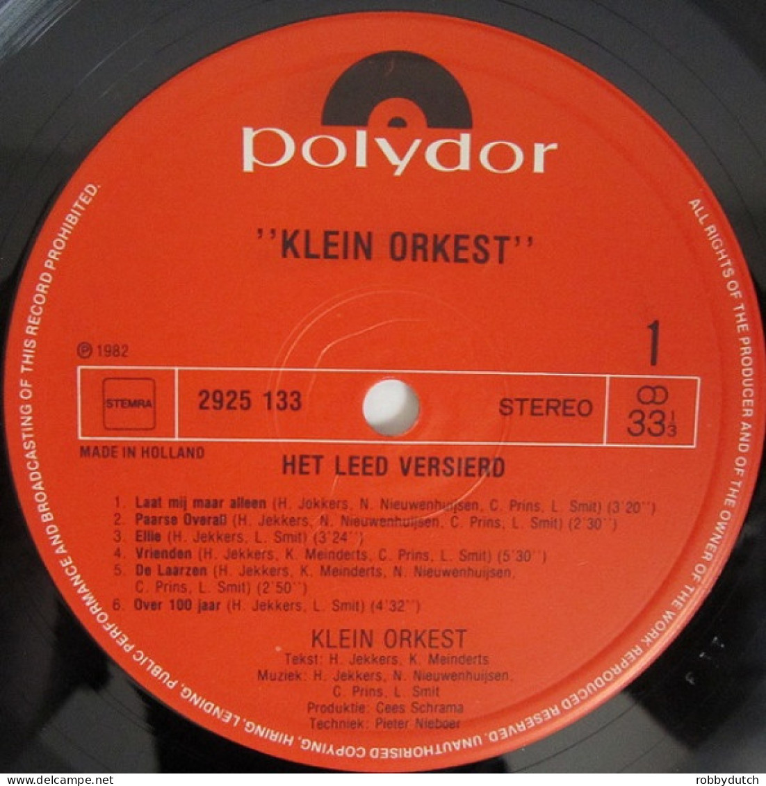 * LP *  KLEIN ORKEST - HET LEED VERSIERD (Holland 1982 EX-) - Otros - Canción Neerlandesa