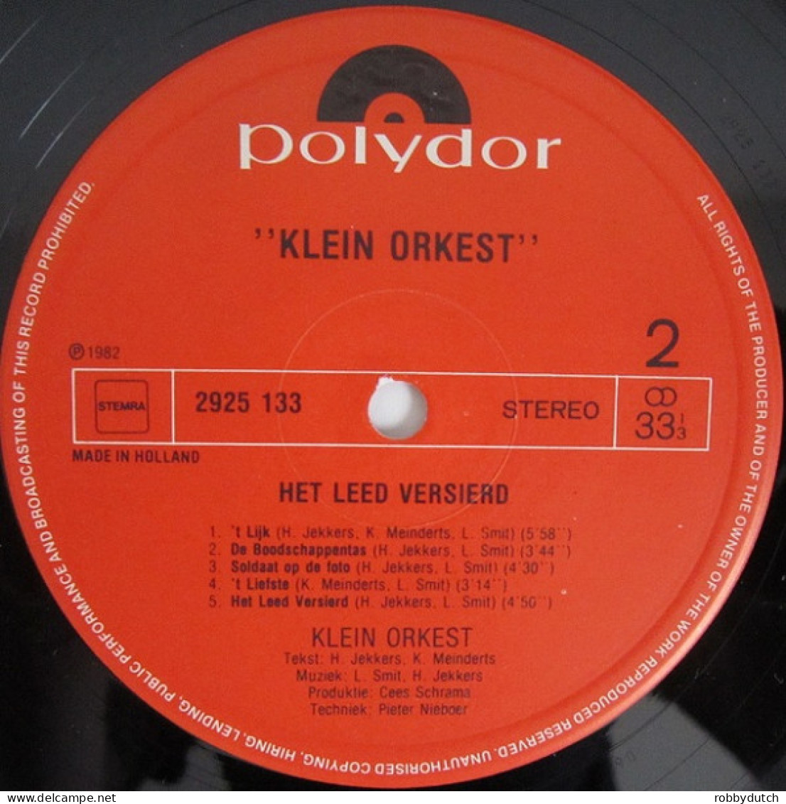 * LP *  KLEIN ORKEST - HET LEED VERSIERD (Holland 1982 EX-) - Otros - Canción Neerlandesa