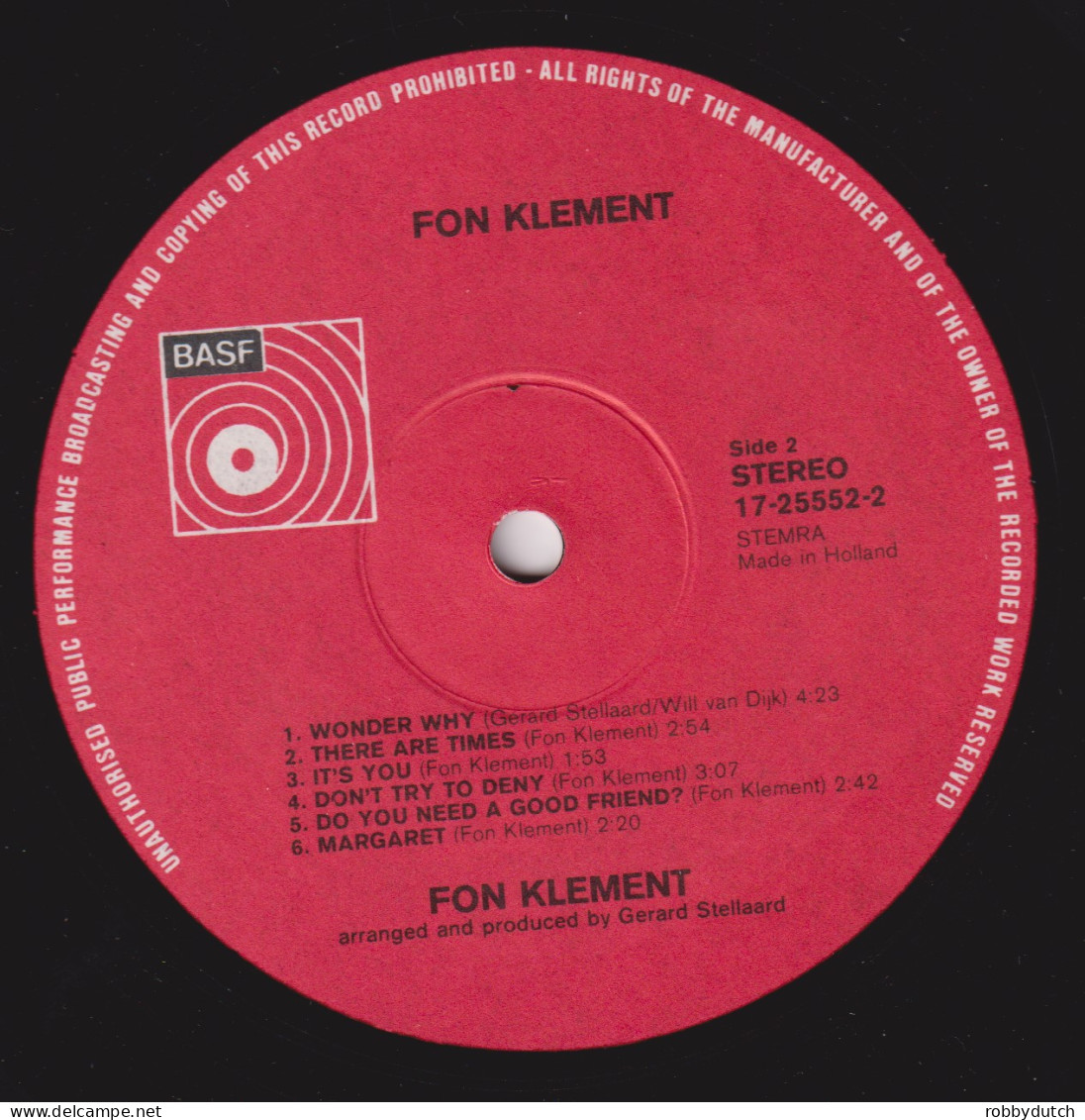 * LP *  FON KLEMENT - SAME (Holland 1974) - Disco, Pop