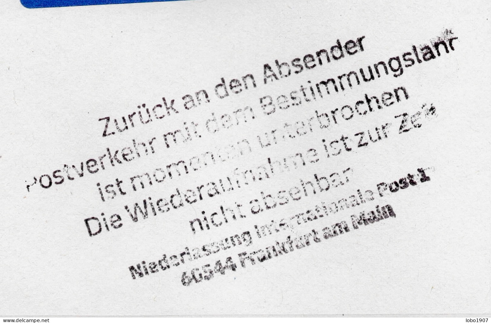 Corona Covid 19 Postal Service Interruption "Zurück An Den Absender... " Reply Coupon Paid Cover To DOMINICA - Dominica (1978-...)