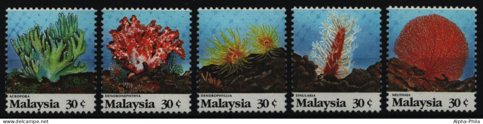 Malaysia 1992 - Mi-Nr. 475-479 ** - MNH - Korallen / Corals - Malaysia (1964-...)